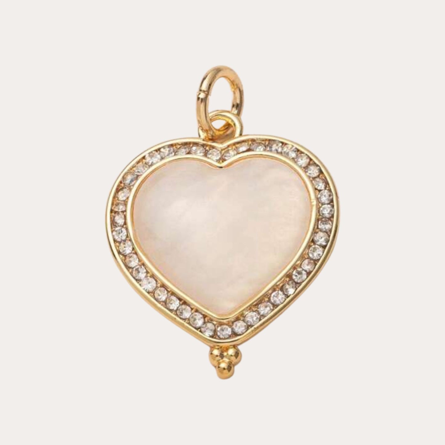 Heart White Shell 2.0 cm